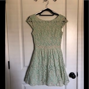 Green & Cream Dress